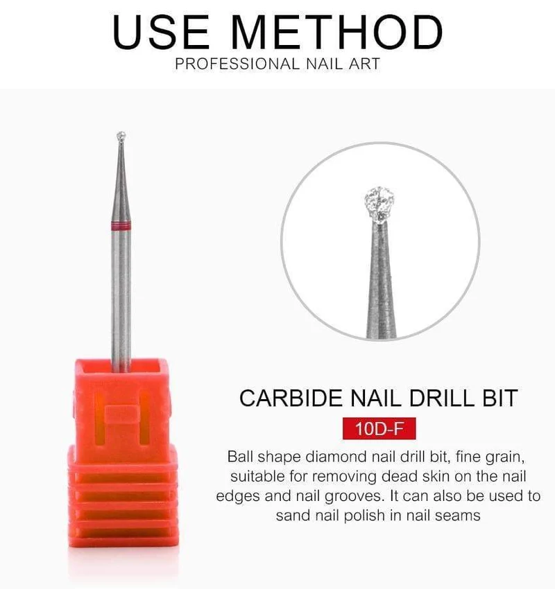 Nagelbohrer, Hartmetall-Fräser, Nagelkunst-Werkzeug für elektrische Maniküre, Nagelbohrmaschine, Nagelzubehör, Werkzeuge zum Entfernen von Gel