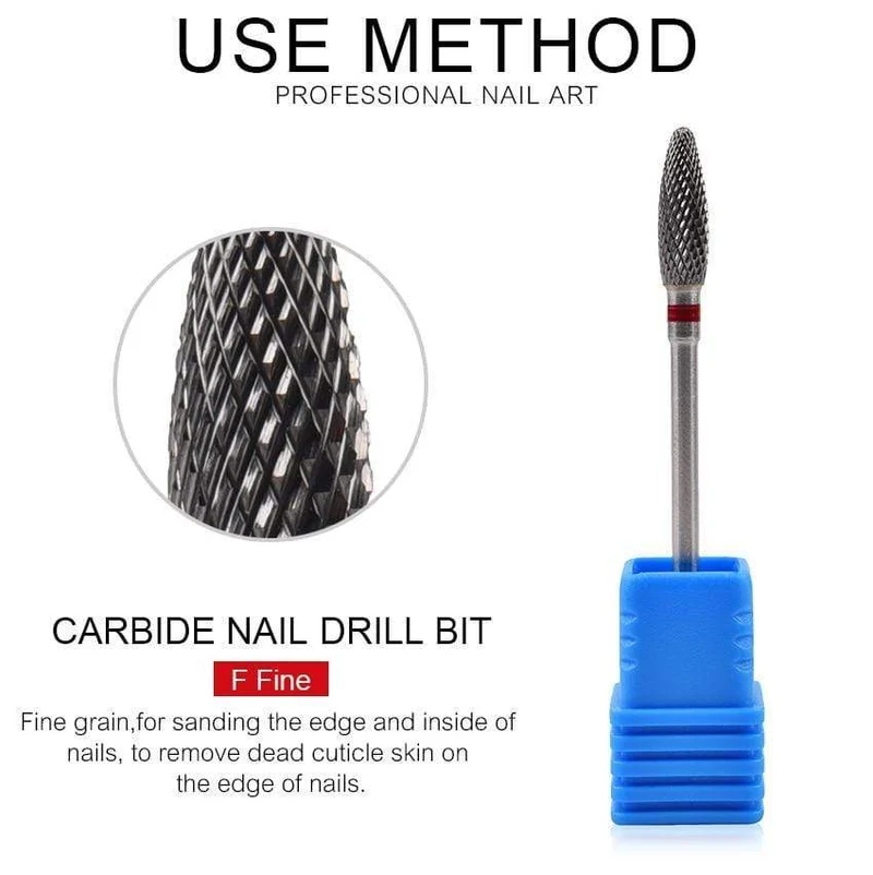 Nagelbohrer, Hartmetall-Fräser, Nagelkunst-Werkzeug für elektrische Maniküre, Nagelbohrmaschine, Nagelzubehör, Werkzeuge zum Entfernen von Gel