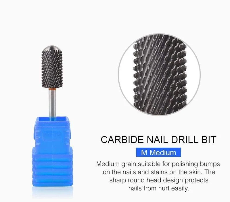 Nagelbohrer, Hartmetall-Fräser, Nagelkunst-Werkzeug für elektrische Maniküre, Nagelbohrmaschine, Nagelzubehör, Werkzeuge zum Entfernen von Gel