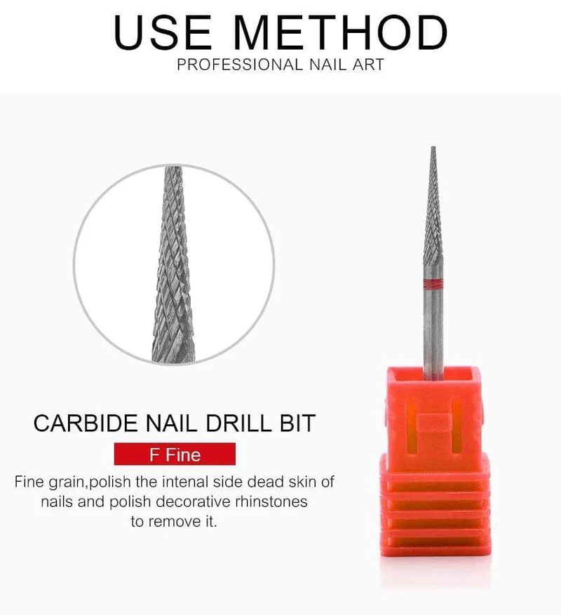 Nagelbohrer, Hartmetall-Fräser, Nagelkunst-Werkzeug für elektrische Maniküre, Nagelbohrmaschine, Nagelzubehör, Werkzeuge zum Entfernen von Gel