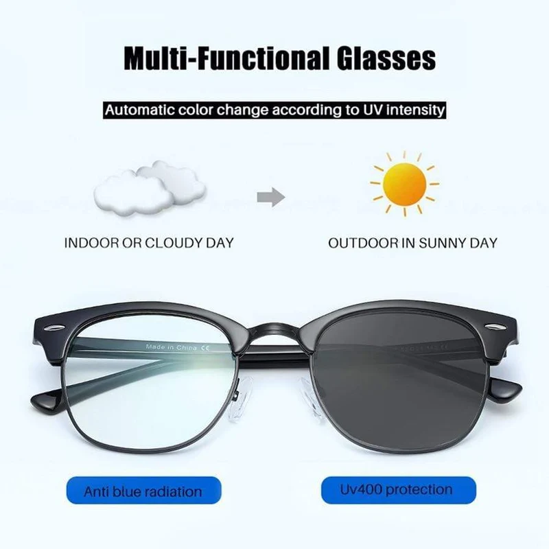 Photochrome Rezept Rahmen Männer Optische Brillen Frauen Brillen Anti Blaues Licht Gläser KS101