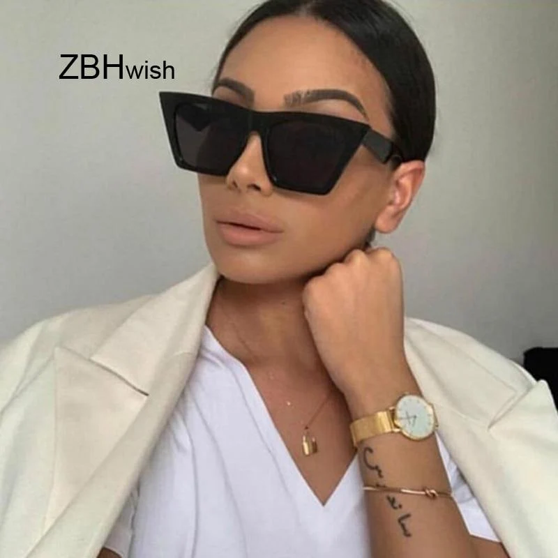 Quadratische Sonnenbrille Damen Designer Luxus Mann/Frauen Cat Eye Sonnenbrille Klassisch Vintage UV400 Outdoor Oculos De Sol