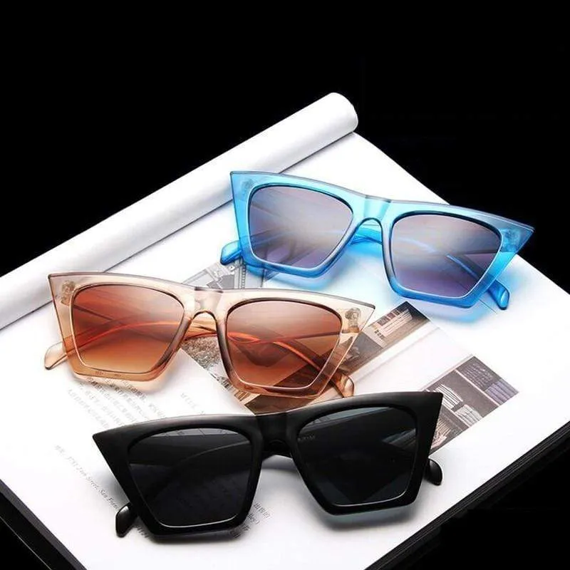 Quadratische Sonnenbrille Damen Designer Luxus Mann/Frauen Cat Eye Sonnenbrille Klassisch Vintage UV400 Outdoor Oculos De Sol