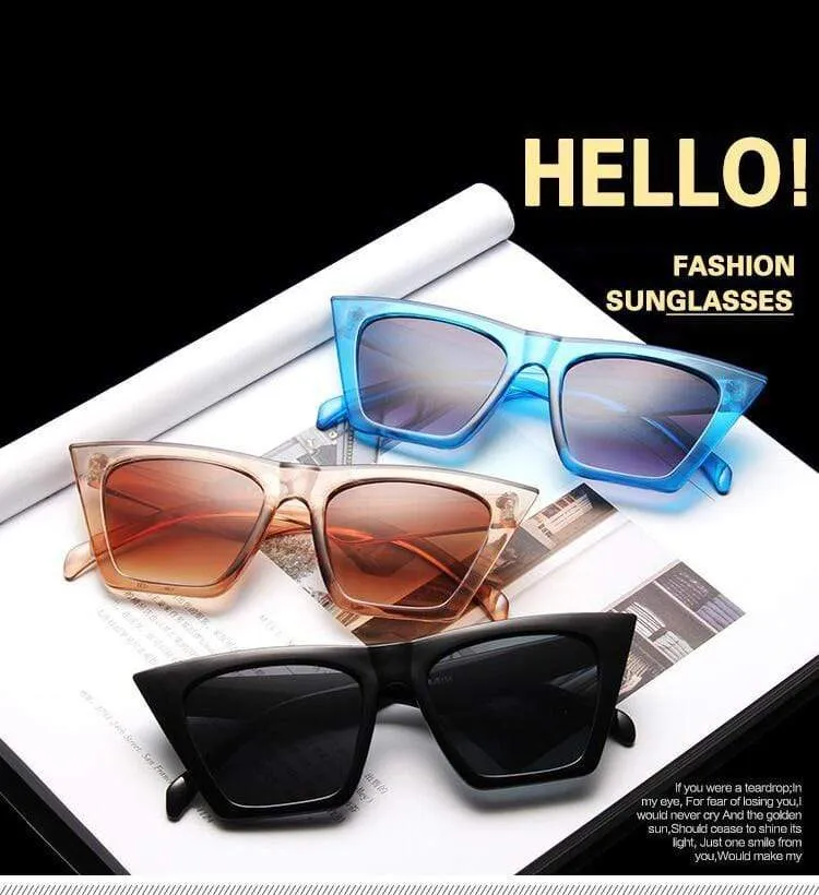 Quadratische Sonnenbrille Damen Designer Luxus Mann/Frauen Cat Eye Sonnenbrille Klassisch Vintage UV400 Outdoor Oculos De Sol
