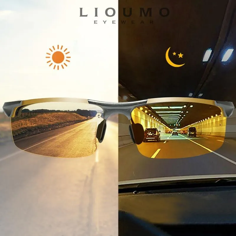 Anti-Glare Tag Nachtsichtbrille für Autofahrer Männer Polarisierte Sonnenbrille Photochrome Fahrerbrille Brille zonnebril heren