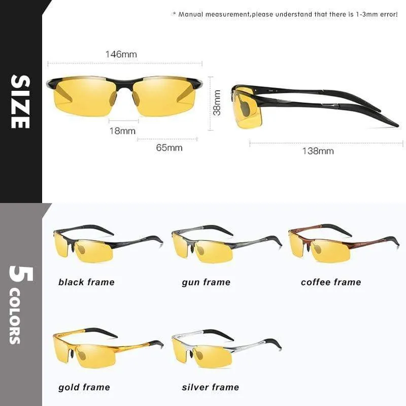 Anti-Glare Tag Nachtsichtbrille für Autofahrer Männer Polarisierte Sonnenbrille Photochrome Fahrerbrille Brille zonnebril heren