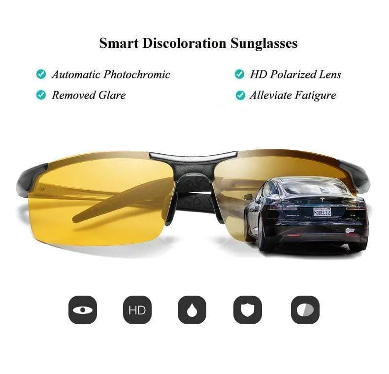 Anti-Glare Tag Nachtsichtbrille für Autofahrer Männer Polarisierte Sonnenbrille Photochrome Fahrerbrille Brille zonnebril heren