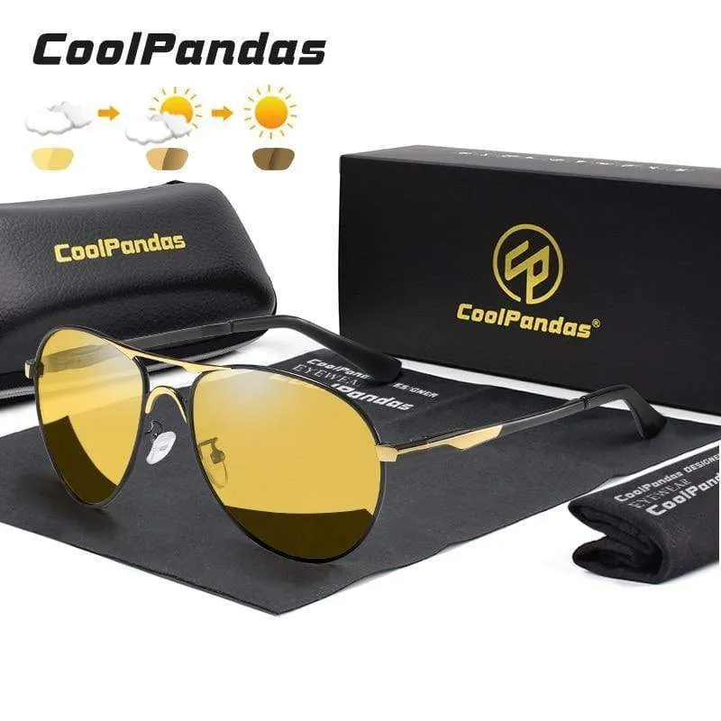 Sonnenbrillen für Männer, polarisierte Sonnenbrillen für den Tag und die Nacht, fürs Autofahren, mit Tag- und Nachtsicht, gafas de sol