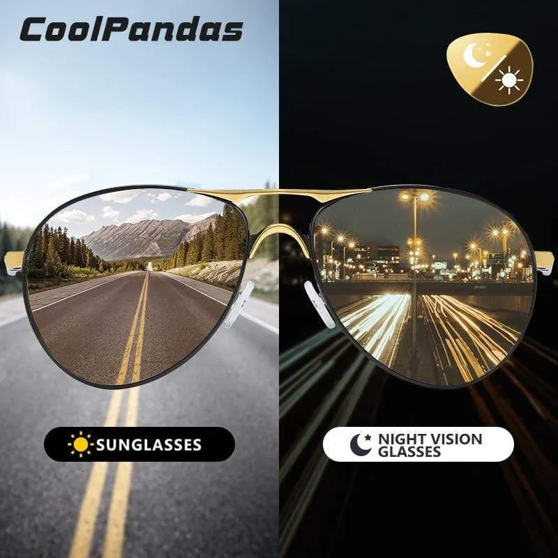 Sonnenbrillen für Männer, polarisierte Sonnenbrillen für den Tag und die Nacht, fürs Autofahren, mit Tag- und Nachtsicht, gafas de sol