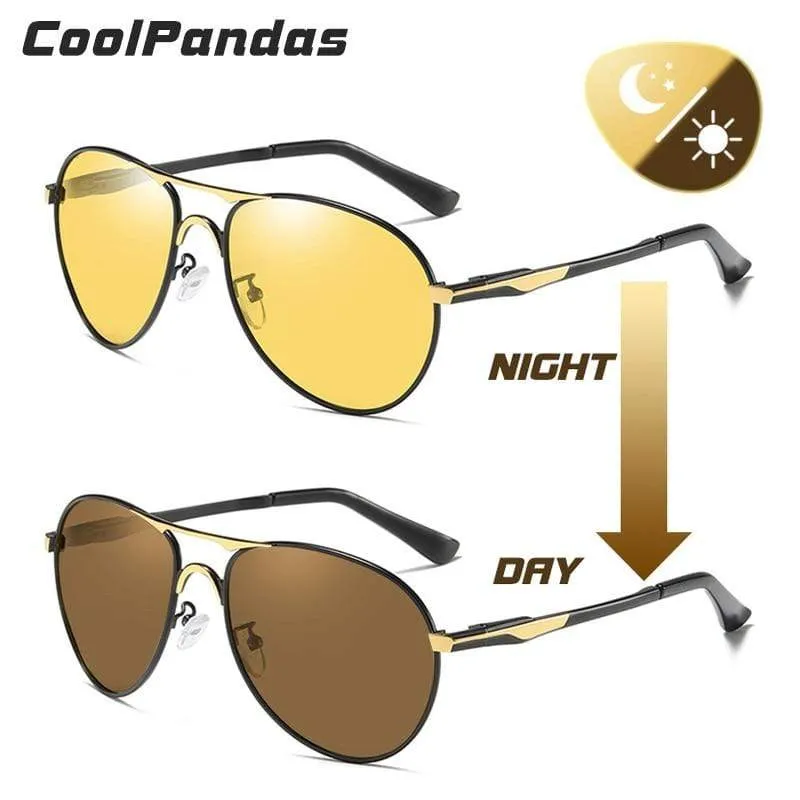 Sonnenbrillen für Männer, polarisierte Sonnenbrillen für den Tag und die Nacht, fürs Autofahren, mit Tag- und Nachtsicht, gafas de sol