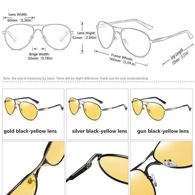 Sonnenbrillen für Männer, polarisierte Sonnenbrillen für den Tag und die Nacht, fürs Autofahren, mit Tag- und Nachtsicht, gafas de sol