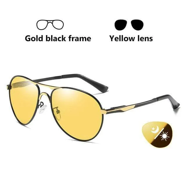 Sonnenbrillen für Männer, polarisierte Sonnenbrillen für den Tag und die Nacht, fürs Autofahren, mit Tag- und Nachtsicht, gafas de sol