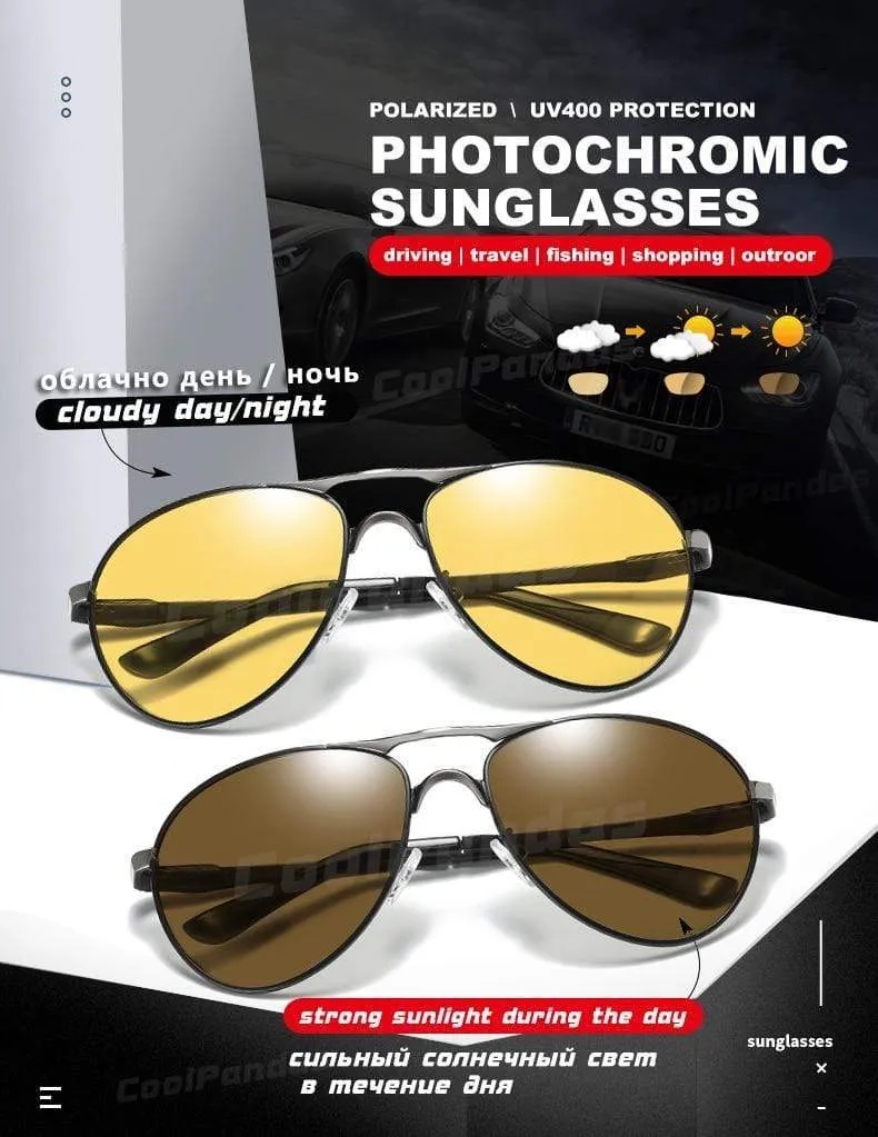 Sonnenbrillen für Männer, polarisierte Sonnenbrillen für den Tag und die Nacht, fürs Autofahren, mit Tag- und Nachtsicht, gafas de sol