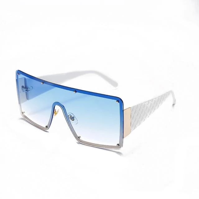 Quadratische Sonnenbrille Frauen Mode Übergroße Metallrahmen Vintage Brille Männer Schattierungen Retro Farbverläufe Oculos UV400