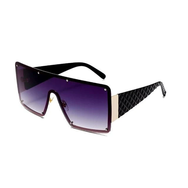 Quadratische Sonnenbrille Frauen Mode Übergroße Metallrahmen Vintage Brille Männer Schattierungen Retro Farbverläufe Oculos UV400