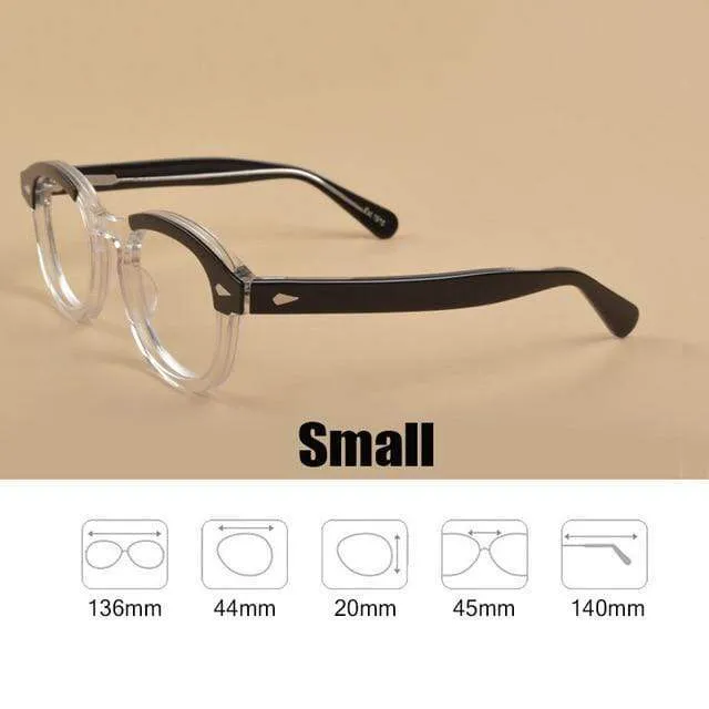 Männer Frauen Computer Brille Runde Transparente Brille Marke Design Acetat Stil Vintage Rahmen sq004