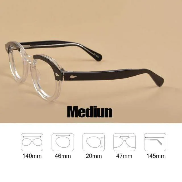 Männer Frauen Computer Brille Runde Transparente Brille Marke Design Acetat Stil Vintage Rahmen sq004