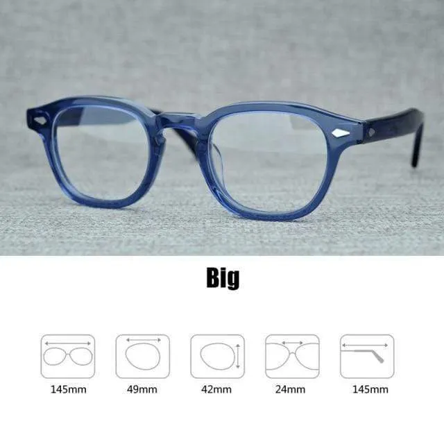 Männer Frauen Computer Brille Runde Transparente Brille Marke Design Acetat Stil Vintage Rahmen sq004