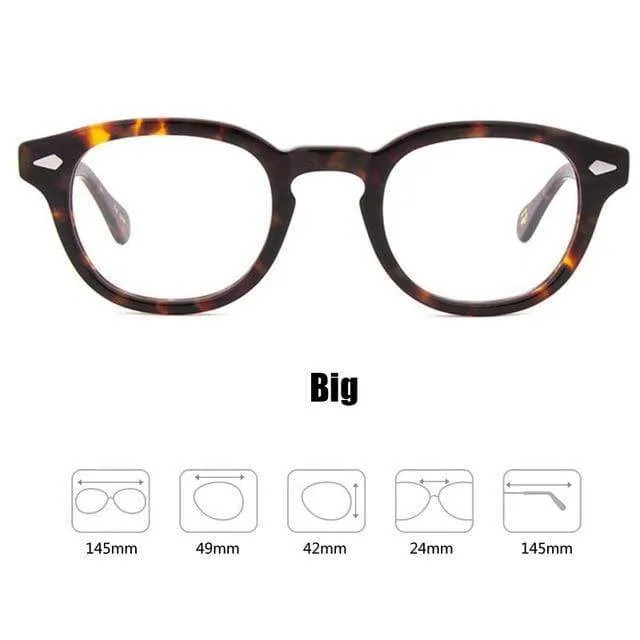 Männer Frauen Computer Brille Runde Transparente Brille Marke Design Acetat Stil Vintage Rahmen sq004