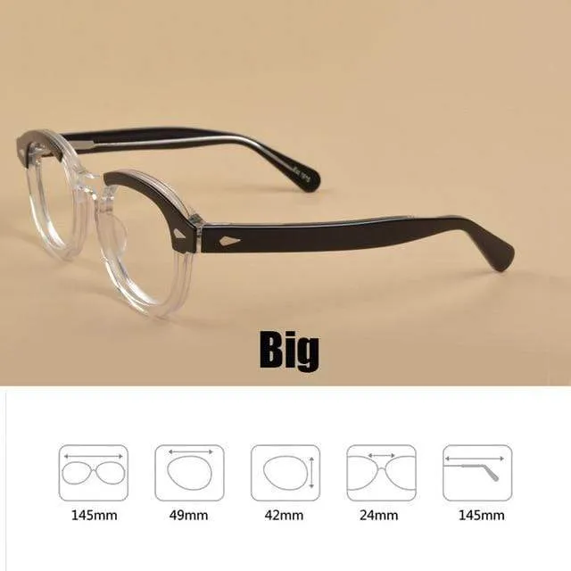 Männer Frauen Computer Brille Runde Transparente Brille Marke Design Acetat Stil Vintage Rahmen sq004