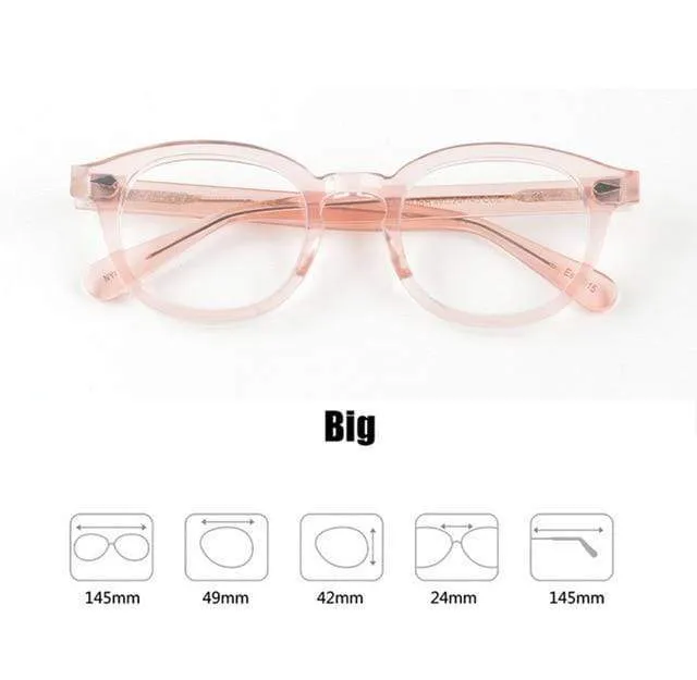 Männer Frauen Computer Brille Runde Transparente Brille Marke Design Acetat Stil Vintage Rahmen sq004