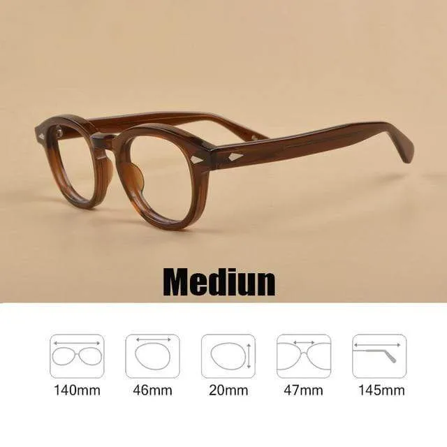 Männer Frauen Computer Brille Runde Transparente Brille Marke Design Acetat Stil Vintage Rahmen sq004