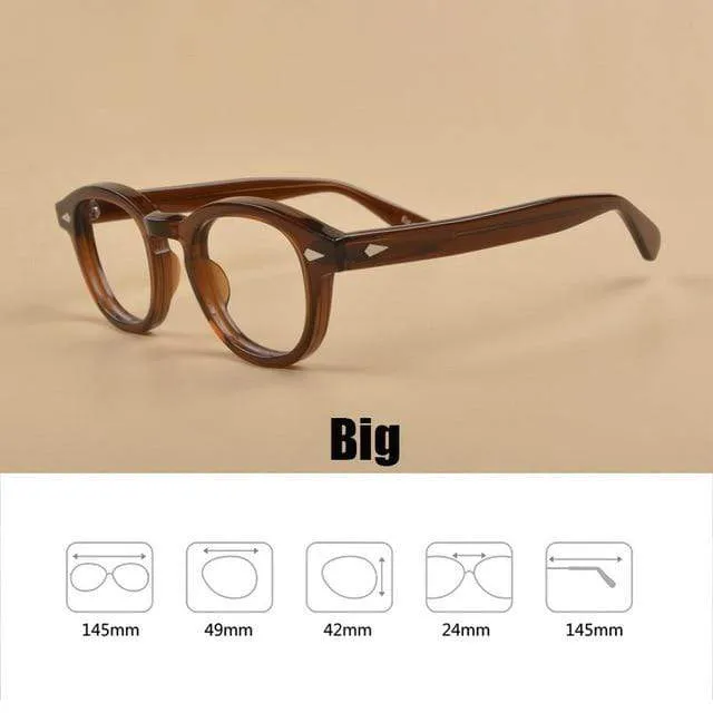 Männer Frauen Computer Brille Runde Transparente Brille Marke Design Acetat Stil Vintage Rahmen sq004