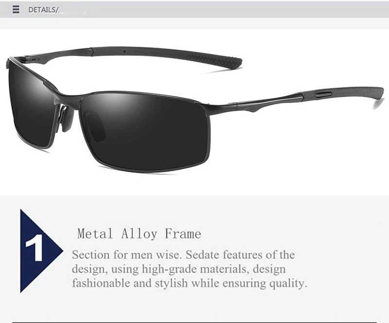 Polarisierte Sonnenbrille Herren / Damen Fahrspiegel Sonnenbrille Metallrahmenbrille UV400 Blendschutz Sonnenbrille Großhandel
