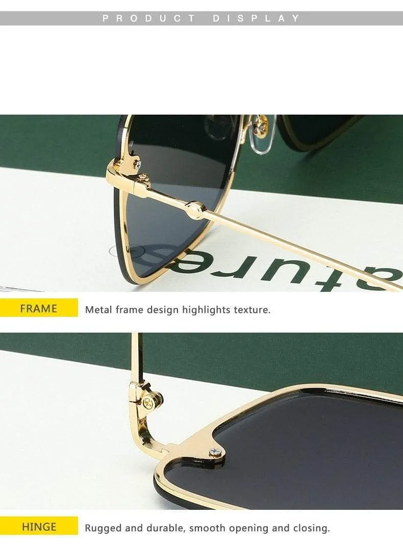 Lady Oversize Randlose Quadratische Biene Sonnenbrille Frauen Männer Kleine Biene Brille Farbverlauf Sonnenbrille Weiblich UV400