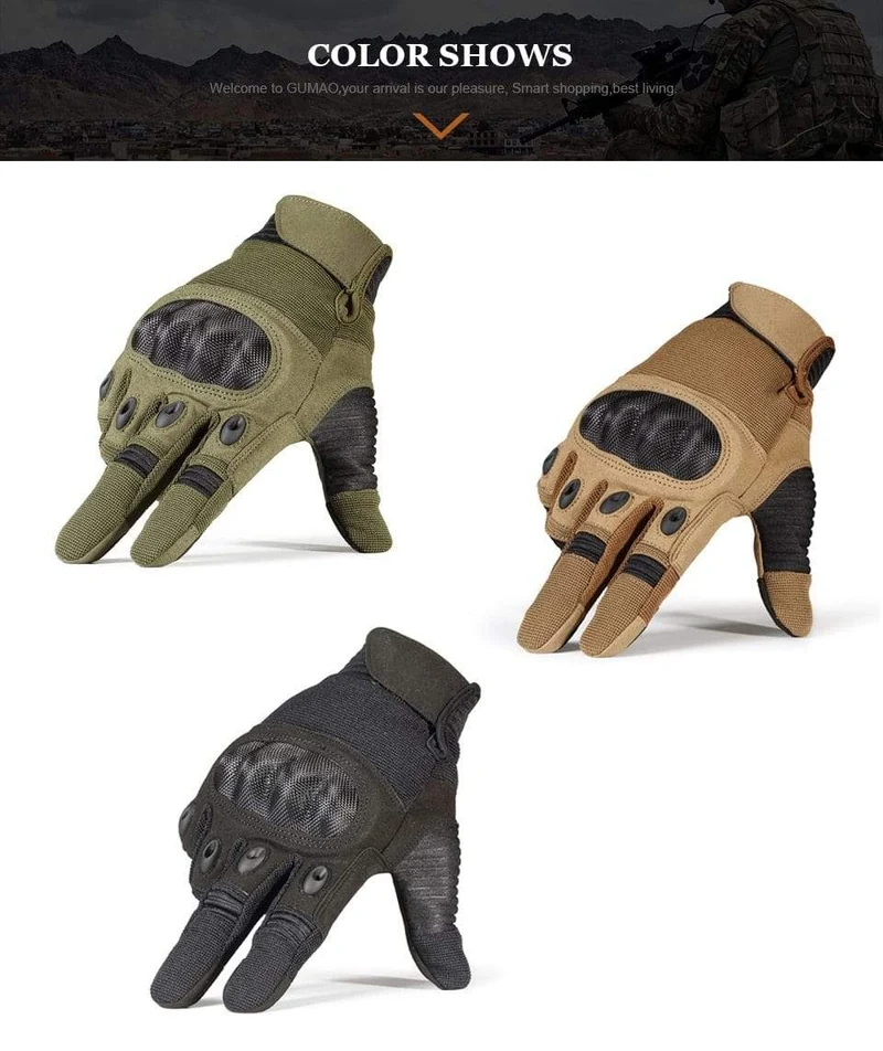 Fahrrad Militär Vollfingerhandschuhe Männer Taktische Handschuhe Jagd Paintball Wandern Klettern Airsoft Schießen Fäustlinge Männer Hard Shell