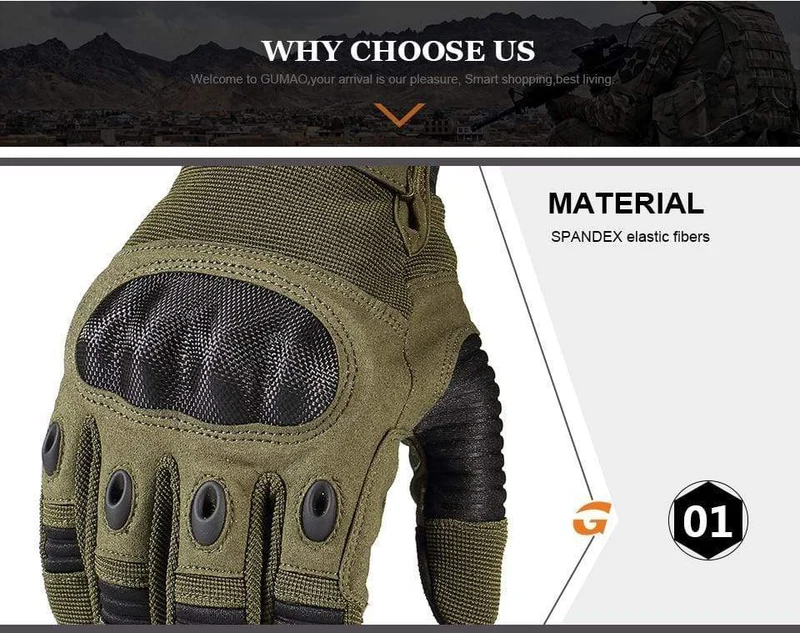 Fahrrad Militär Vollfingerhandschuhe Männer Taktische Handschuhe Jagd Paintball Wandern Klettern Airsoft Schießen Fäustlinge Männer Hard Shell