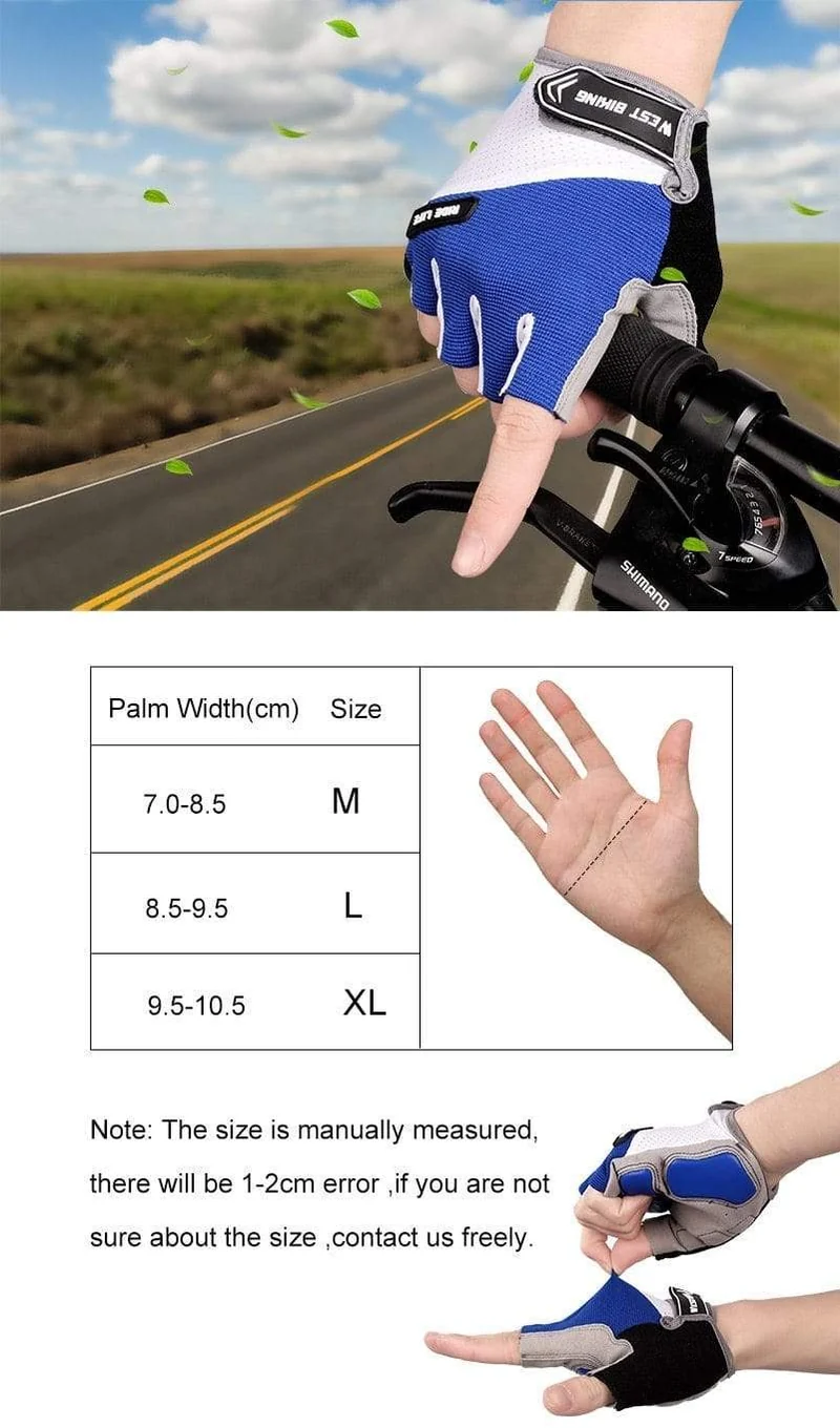 Halbfinger-Fahrradhandschuhe, Outdoor-Sport, MTB-Fahrradhandschuhe, Pad, atmungsaktiv, Fahrrad, Motorrad, Angeln, Fahrradhandschuhe