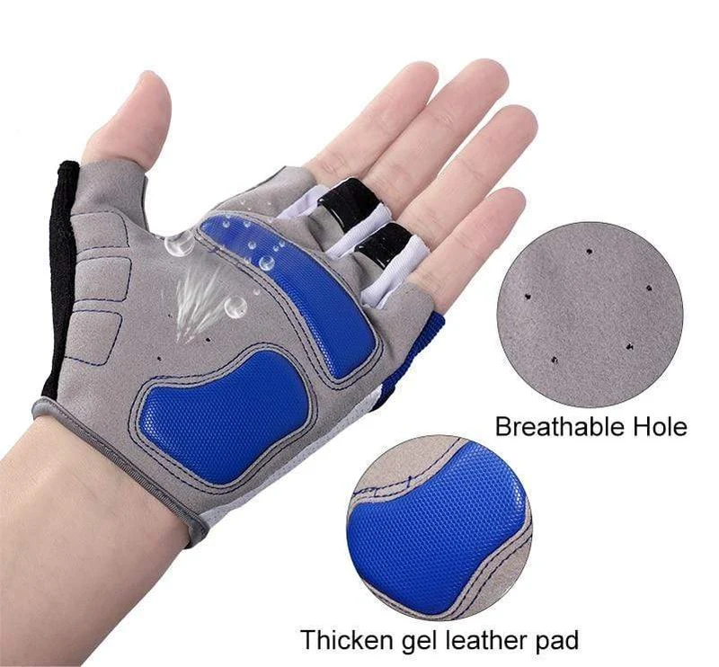 Halbfinger-Fahrradhandschuhe, Outdoor-Sport, MTB-Fahrradhandschuhe, Pad, atmungsaktiv, Fahrrad, Motorrad, Angeln, Fahrradhandschuhe