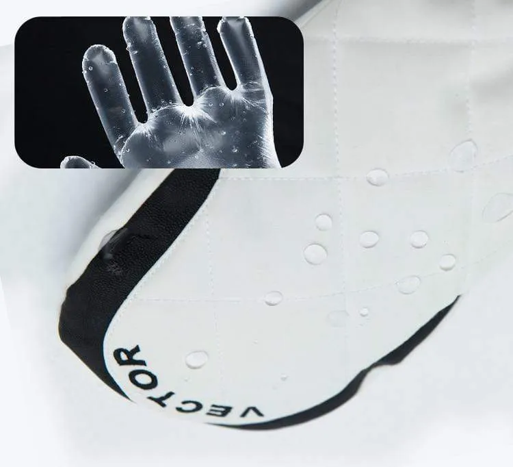 Extra Dicke Frauen 2-IN-1 Fäustlinge Ski Handschuhe Snowboard Männer Schnee Winter Sport Warme Wasserdichte Winddicht Skifahren Faux Leder Plam