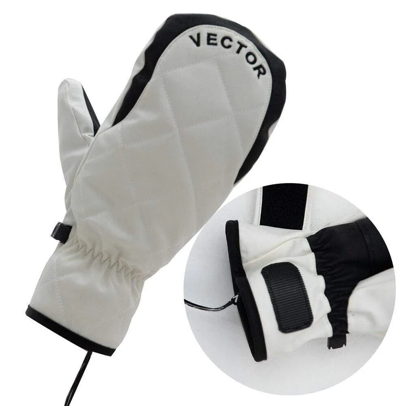 Extra Dicke Frauen 2-IN-1 Fäustlinge Ski Handschuhe Snowboard Männer Schnee Winter Sport Warme Wasserdichte Winddicht Skifahren Faux Leder Plam