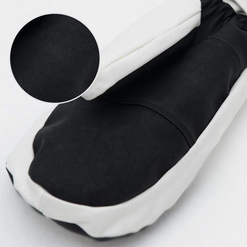 Extra Dicke Frauen 2-IN-1 Fäustlinge Ski Handschuhe Snowboard Männer Schnee Winter Sport Warme Wasserdichte Winddicht Skifahren Faux Leder Plam