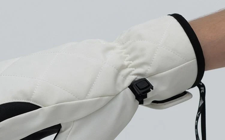 Extra Dicke Frauen 2-IN-1 Fäustlinge Ski Handschuhe Snowboard Männer Schnee Winter Sport Warme Wasserdichte Winddicht Skifahren Faux Leder Plam
