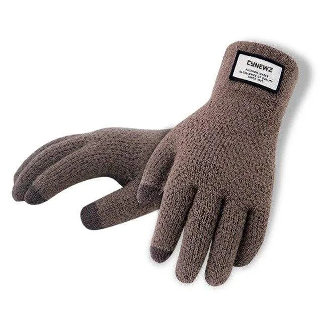 Winter Herbst Männer Gestrickte Handschuhe Touchscreen Hohe Qualität Männlichen Verdicken Warme Wolle Cashmere Solide Handschuhe Männer Fäustling Business