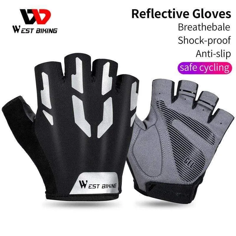 Anti-Rutsch-Gel-Pad-Fahrradhandschuhe, Gel-Pad, kurze Halbfinger-Fahrradhandschuhe, atmungsaktive Outdoor-Sporthandschuhe für Herren, MTB-Fahrräder