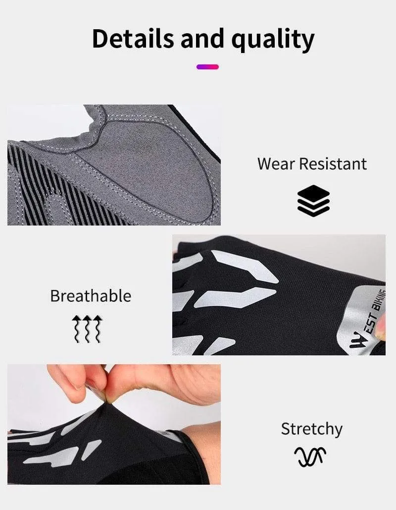 Anti-Rutsch-Gel-Pad-Fahrradhandschuhe, Gel-Pad, kurze Halbfinger-Fahrradhandschuhe, atmungsaktive Outdoor-Sporthandschuhe für Herren, MTB-Fahrräder