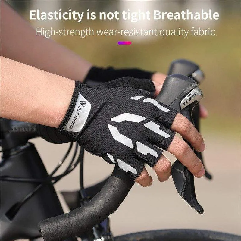 Anti-Rutsch-Gel-Pad-Fahrradhandschuhe, Gel-Pad, kurze Halbfinger-Fahrradhandschuhe, atmungsaktive Outdoor-Sporthandschuhe für Herren, MTB-Fahrräder