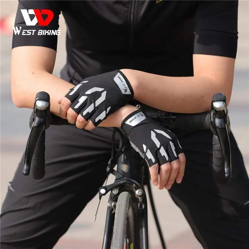 Anti-Rutsch-Gel-Pad-Fahrradhandschuhe, Gel-Pad, kurze Halbfinger-Fahrradhandschuhe, atmungsaktive Outdoor-Sporthandschuhe für Herren, MTB-Fahrräder