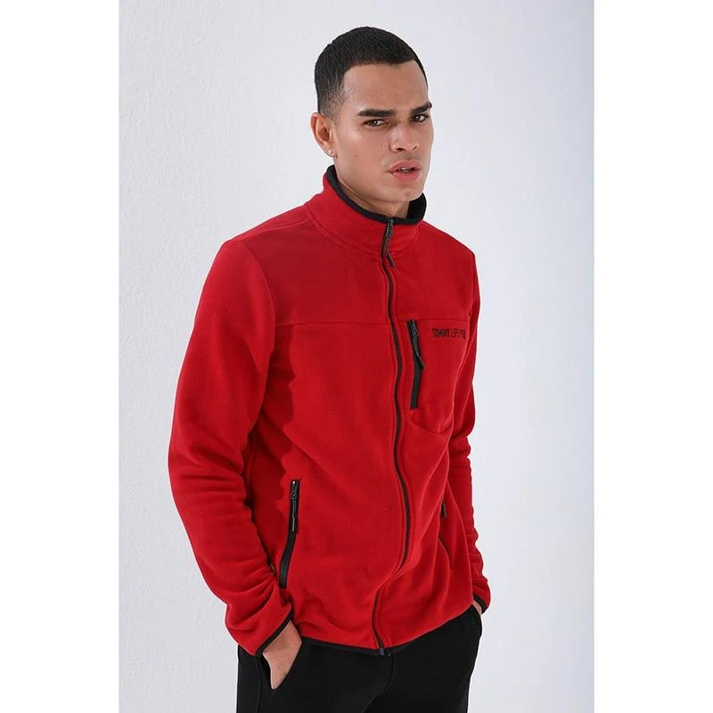 Lässige Sweatshirts mit Reißverschluss, Trainingsanzug für Männer, modische Jacke, Herrenbekleidung, Oberbekleidung, Sweatshirt, Herren-Sweatshirt mit Reißverschluss und Tasche, Slim Fit, Stehkragen, Fleece, ohne Kapuze, Sportbekleidung 87890