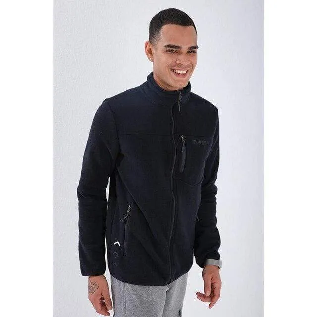 Lässige Sweatshirts mit Reißverschluss, Trainingsanzug für Männer, modische Jacke, Herrenbekleidung, Oberbekleidung, Sweatshirt, Herren-Sweatshirt mit Reißverschluss und Tasche, Slim Fit, Stehkragen, Fleece, ohne Kapuze, Sportbekleidung 87890
