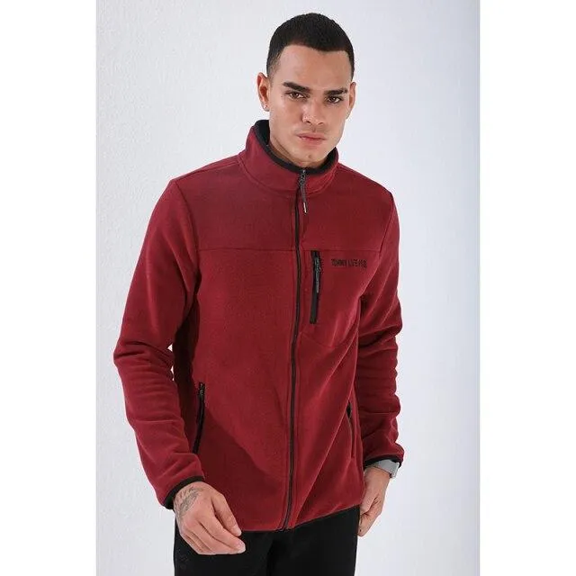 Lässige Sweatshirts mit Reißverschluss, Trainingsanzug für Männer, modische Jacke, Herrenbekleidung, Oberbekleidung, Sweatshirt, Herren-Sweatshirt mit Reißverschluss und Tasche, Slim Fit, Stehkragen, Fleece, ohne Kapuze, Sportbekleidung 87890