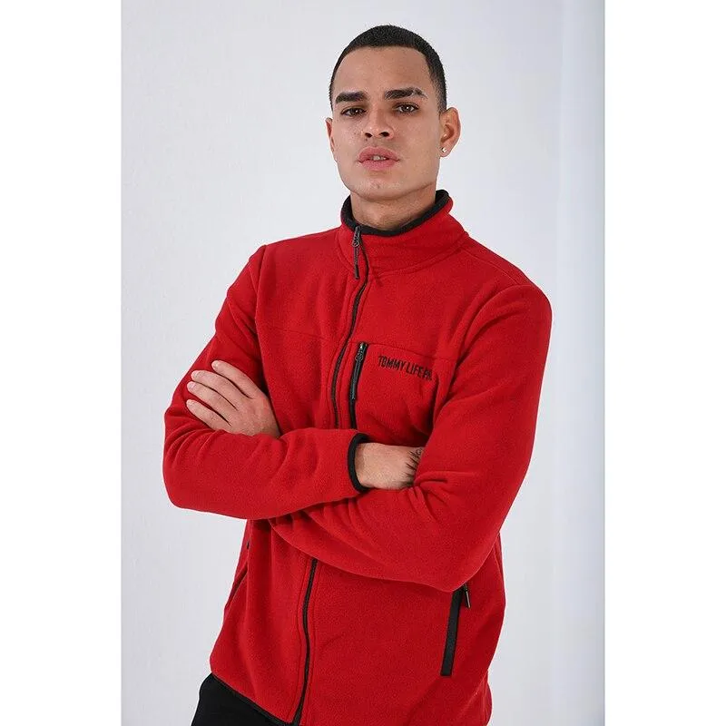 Lässige Sweatshirts mit Reißverschluss, Trainingsanzug für Männer, modische Jacke, Herrenbekleidung, Oberbekleidung, Sweatshirt, Herren-Sweatshirt mit Reißverschluss und Tasche, Slim Fit, Stehkragen, Fleece, ohne Kapuze, Sportbekleidung 87890