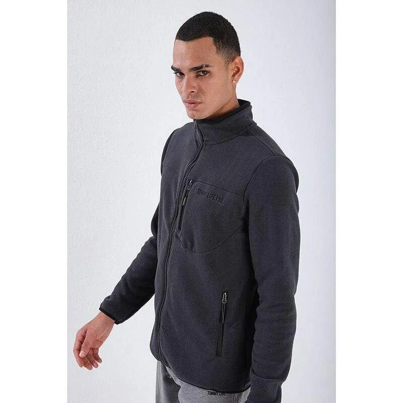 Lässige Sweatshirts mit Reißverschluss, Trainingsanzug für Männer, modische Jacke, Herrenbekleidung, Oberbekleidung, Sweatshirt, Herren-Sweatshirt mit Reißverschluss und Tasche, Slim Fit, Stehkragen, Fleece, ohne Kapuze, Sportbekleidung 87890