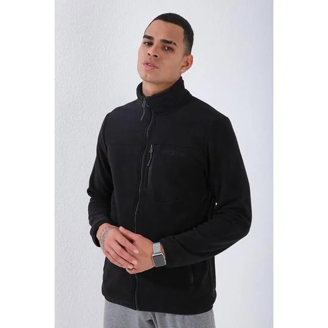 Lässige Sweatshirts mit Reißverschluss, Trainingsanzug für Männer, modische Jacke, Herrenbekleidung, Oberbekleidung, Sweatshirt, Herren-Sweatshirt mit Reißverschluss und Tasche, Slim Fit, Stehkragen, Fleece, ohne Kapuze, Sportbekleidung 87890