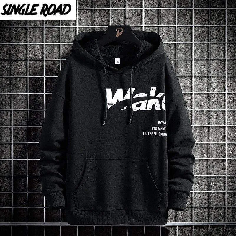 Herren Hoodies Männer 2021 Frühling Print Sweatshirt Japanischen Streetwear Harajuku Hip Hop Schwarz Hoodie Männer Sweatshirts