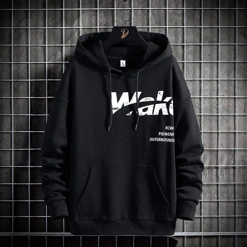 Herren Hoodies Männer 2021 Frühling Print Sweatshirt Japanischen Streetwear Harajuku Hip Hop Schwarz Hoodie Männer Sweatshirts